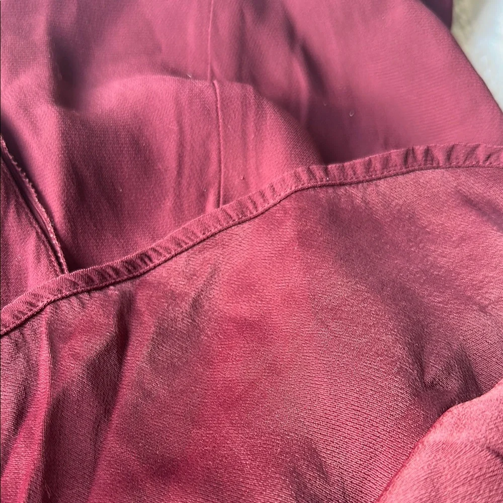 Red Wrap Blouse with Relaxed Fit - Picture 8 of 10